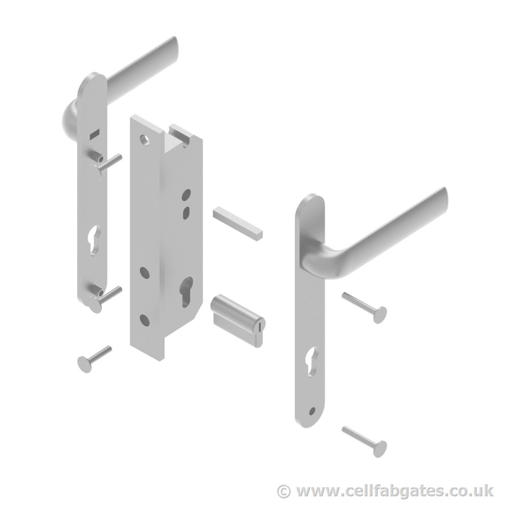 Cellfab Ltd Gate Handle Set with Keys and Lock Ready Made Gates