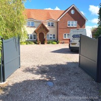 An installation in Caldy, Wirral where we fitted a bespoke aluminium driveway gate at the entrance to the client’s property.