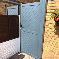This ready made, aluminium garden gate was delivered and quickly installed at a clients home in Liverpool, Merseyside.