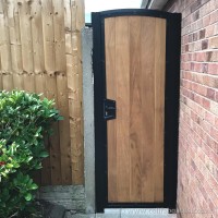 An arch top, tiber infill garden gate with powder coated steel frame was installed at a client’s property in Liverpool.