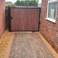 This bespoke composite driveway gate was installed at the side of a customers home in Leyland, Preston.